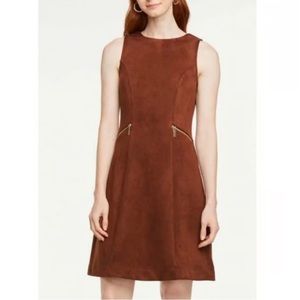 Ann Taylor Factory Vegan Suede Sleeveless Dress 2 EUC